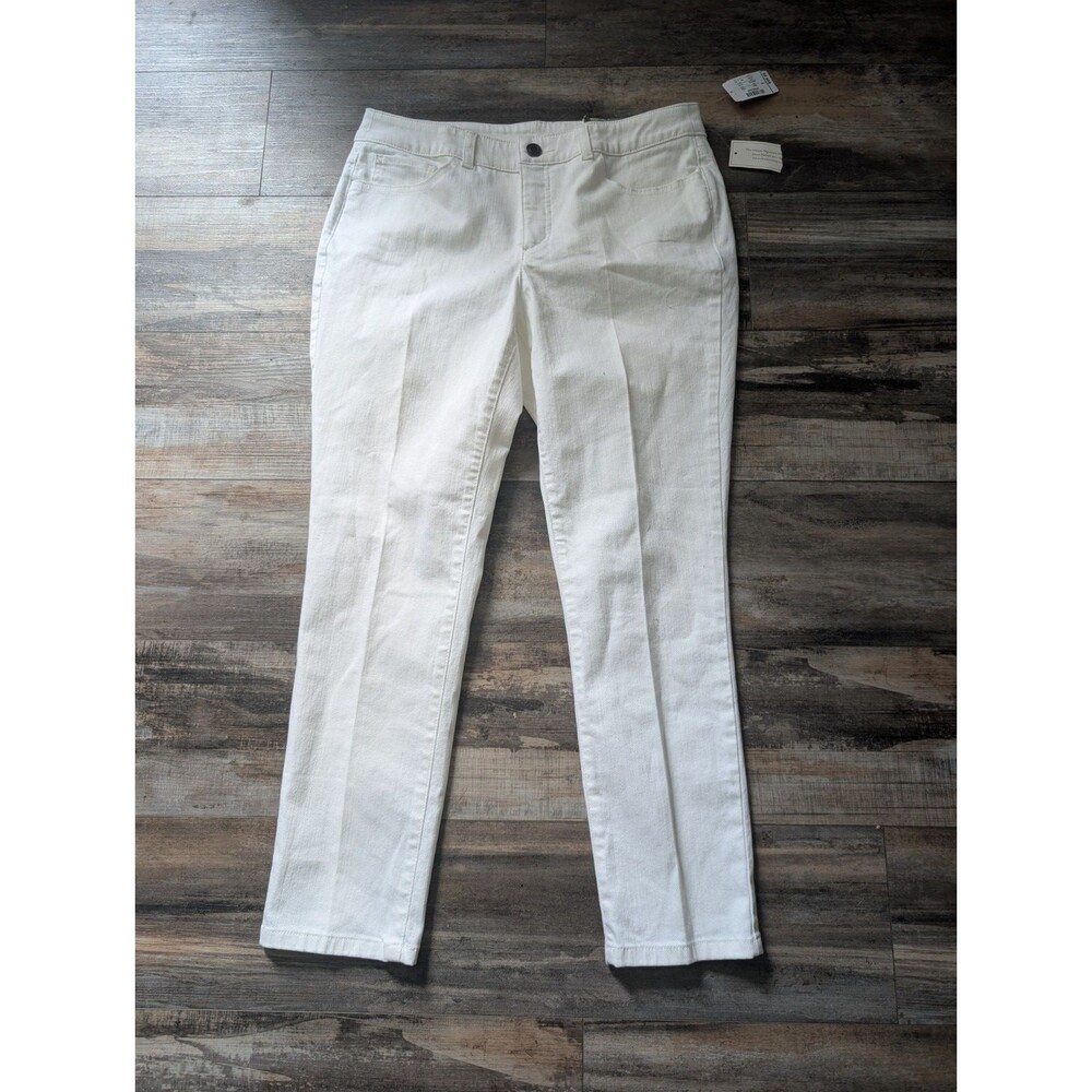 NWT Christopher & Banks Signature Slimming Modern Fit Ankle White Size 8 Average